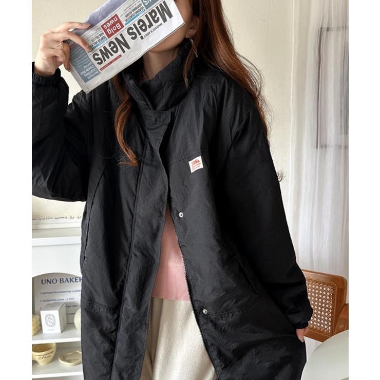 大人スポーティ。シャカシャカ素材スタンドネックミリタリーコート | Classical Elf  | 詳細画像2 