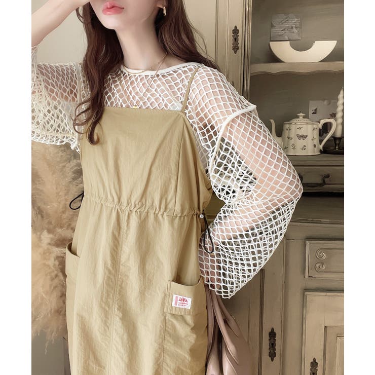 ベージュ | 《JaVaジャバ コラボ》１枚で主役級。ミリタリージャンパースカート | Classical Elf 