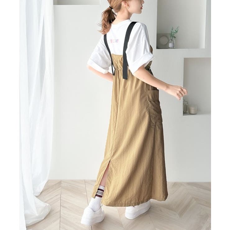 一気にトレンドライクな印象をプラス。肩ベルトナイロンワンピース | Classical Elf  | 詳細画像8 