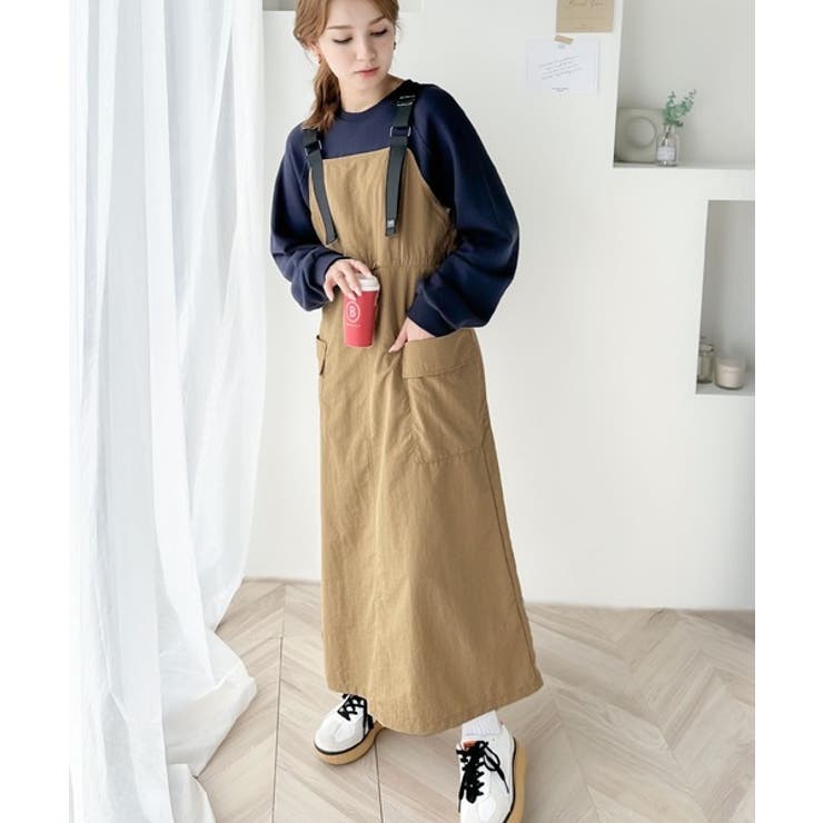 一気にトレンドライクな印象をプラス。肩ベルトナイロンワンピース | Classical Elf  | 詳細画像5 