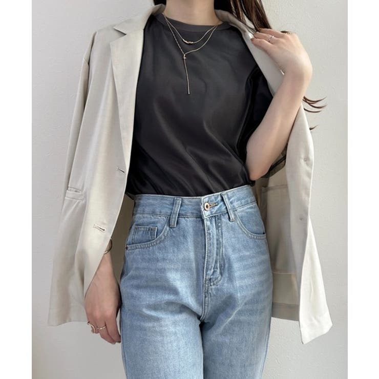 1枚でレイヤードが完成。チュールレイヤードバックプリントTシャツ | Classical Elf  | 詳細画像17 