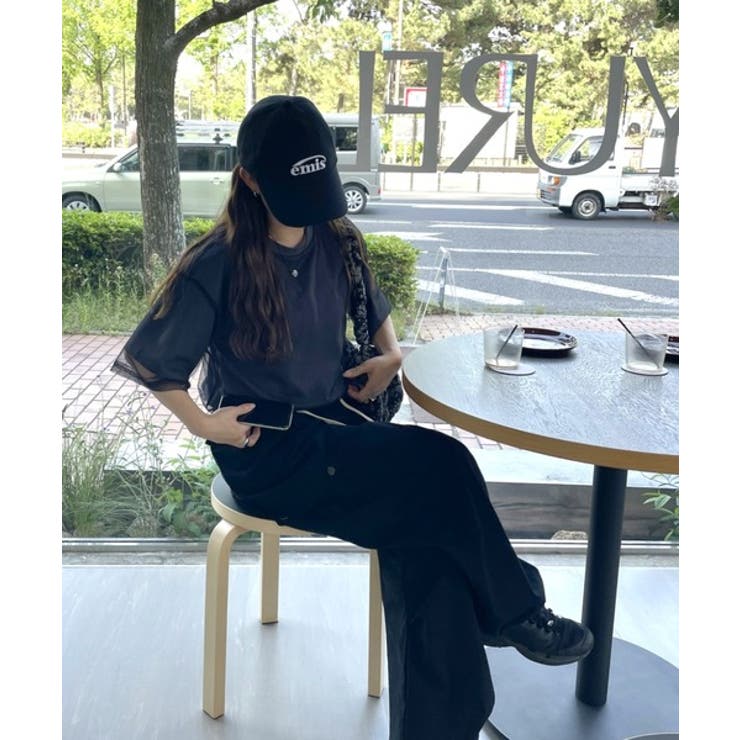 1枚でレイヤードが完成。チュールレイヤードバックプリントTシャツ | Classical Elf  | 詳細画像19 