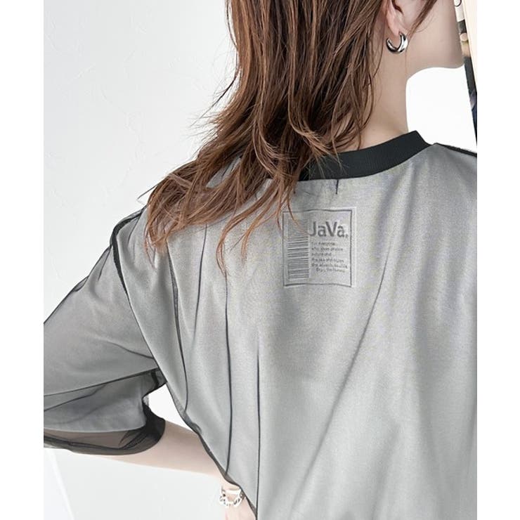 tシャツ ラメドットチュール　レイヤードプリントTEE レディース NOMBRE IMPAIR tシャツ ラメドットチュール レイヤードプリント