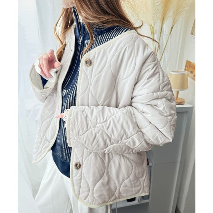 《Javaジャバコラボ》大人カジュアルの大定番。ノーカラー波キルティングコート | Classical Elf  | 詳細画像14 