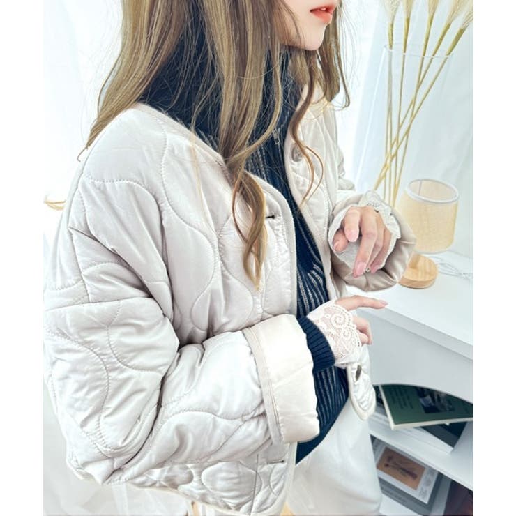 《Javaジャバコラボ》大人カジュアルの大定番。ノーカラー波キルティングコート | Classical Elf  | 詳細画像15 