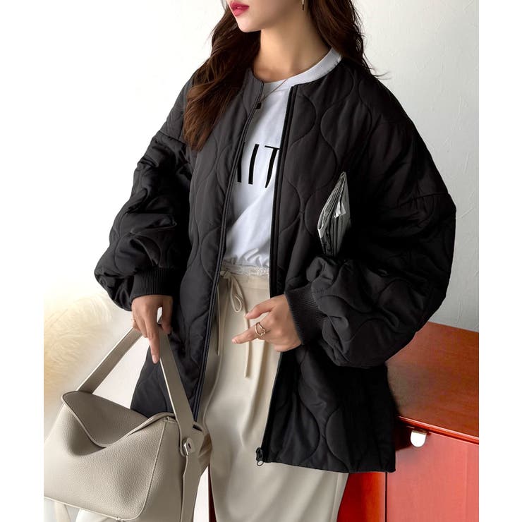 軽やかでこなれ感漂う万能アウター♪サイドファスナーキルティングジャケット | Classical Elf  | 詳細画像6 