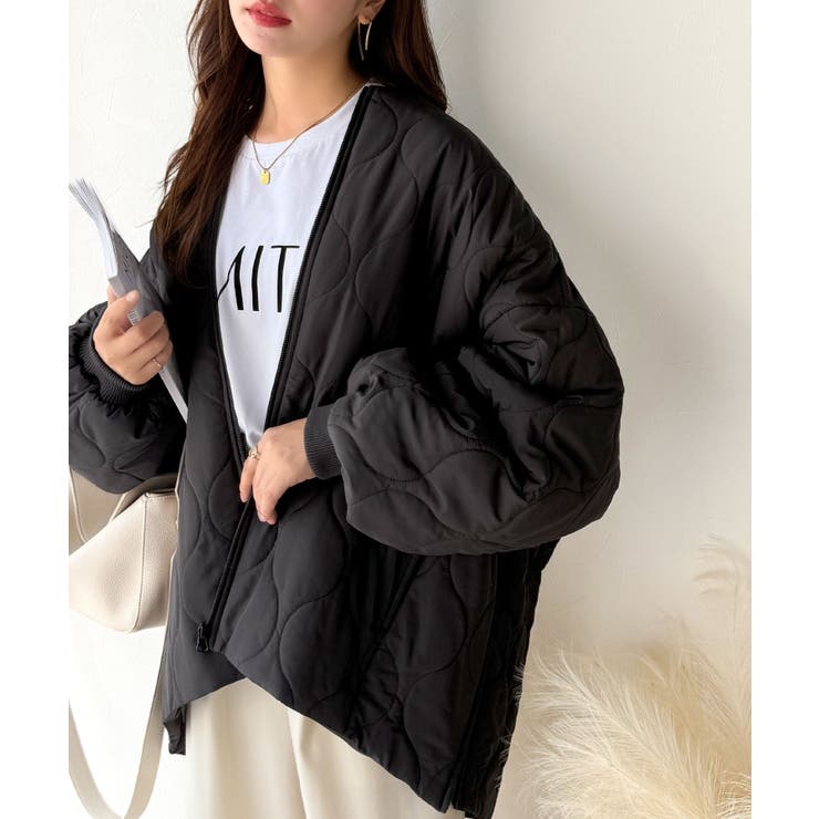 軽やかでこなれ感漂う万能アウター♪サイドファスナーキルティングジャケット | Classical Elf  | 詳細画像7 