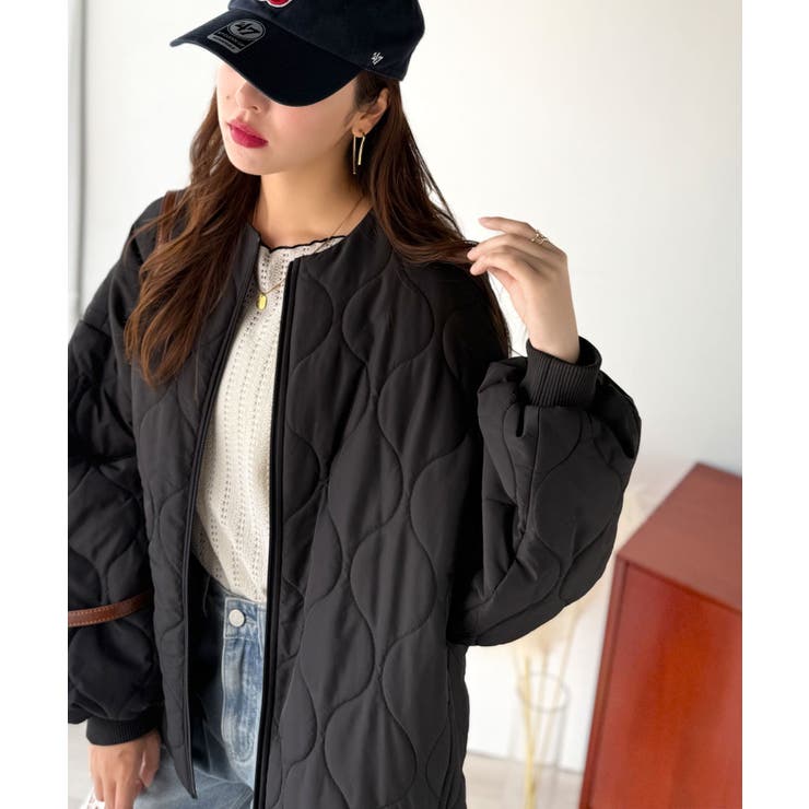 軽やかでこなれ感漂う万能アウター♪サイドファスナーキルティングジャケット | Classical Elf  | 詳細画像9 