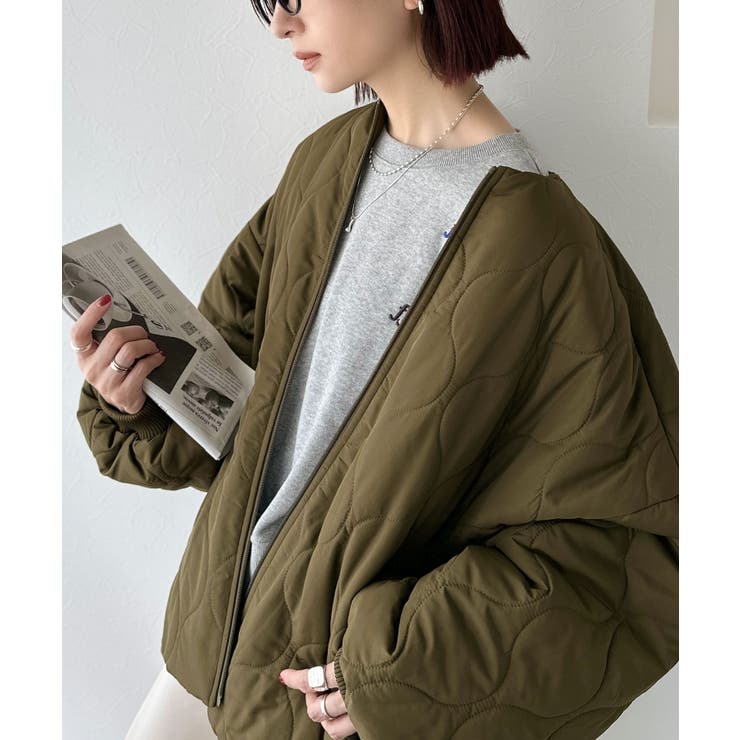 軽やかでこなれ感漂う万能アウター♪サイドファスナーキルティングジャケット | Classical Elf  | 詳細画像13 