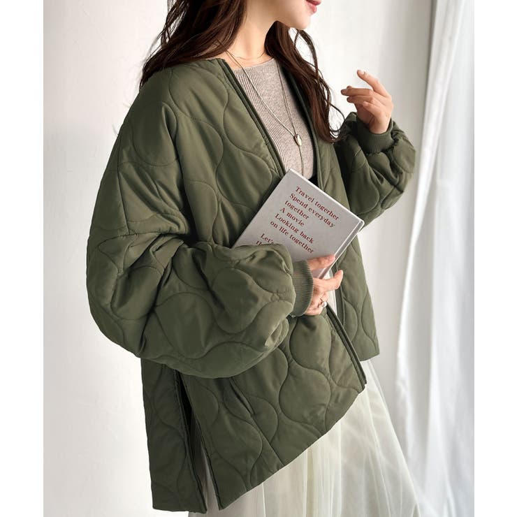 軽やかでこなれ感漂う万能アウター♪サイドファスナーキルティングジャケット | Classical Elf  | 詳細画像17 