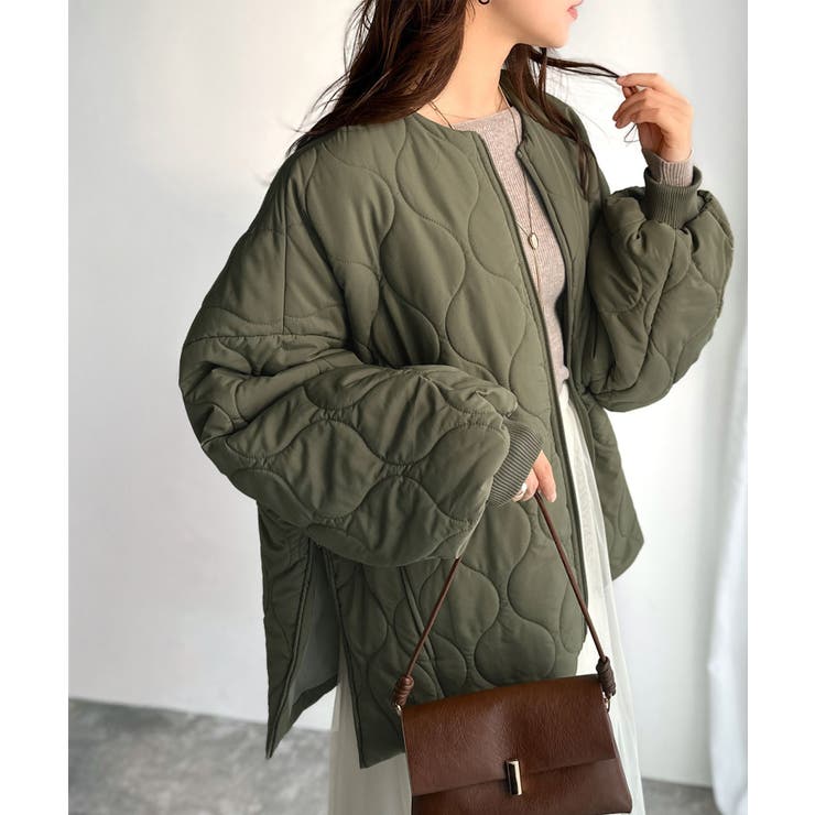 軽やかでこなれ感漂う万能アウター♪サイドファスナーキルティングジャケット | Classical Elf  | 詳細画像18 