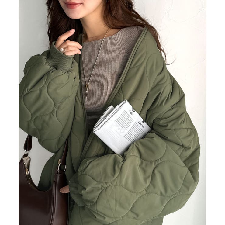 軽やかでこなれ感漂う万能アウター♪サイドファスナーキルティングジャケット | Classical Elf  | 詳細画像19 