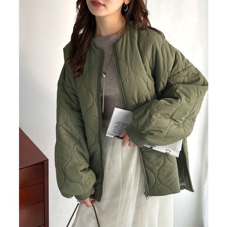 軽やかでこなれ感漂う万能アウター♪サイドファスナーキルティングジャケット | Classical Elf  | 詳細画像20 