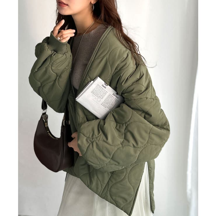 軽やかでこなれ感漂う万能アウター♪サイドファスナーキルティングジャケット | Classical Elf  | 詳細画像21 