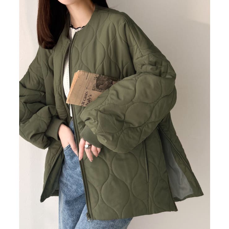 軽やかでこなれ感漂う万能アウター♪サイドファスナーキルティングジャケット | Classical Elf  | 詳細画像23 