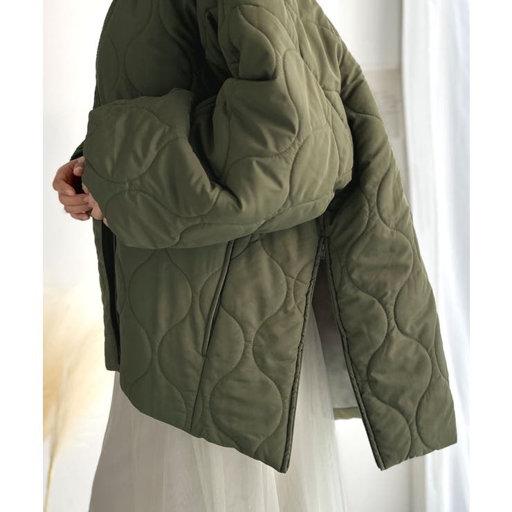 軽やかでこなれ感漂う万能アウター♪サイドファスナーキルティングジャケット | Classical Elf  | 詳細画像28 