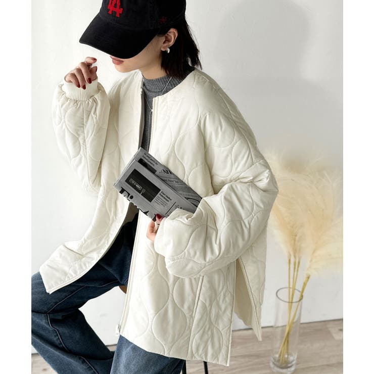 軽やかでこなれ感漂う万能アウター♪サイドファスナーキルティングジャケット | Classical Elf  | 詳細画像1 