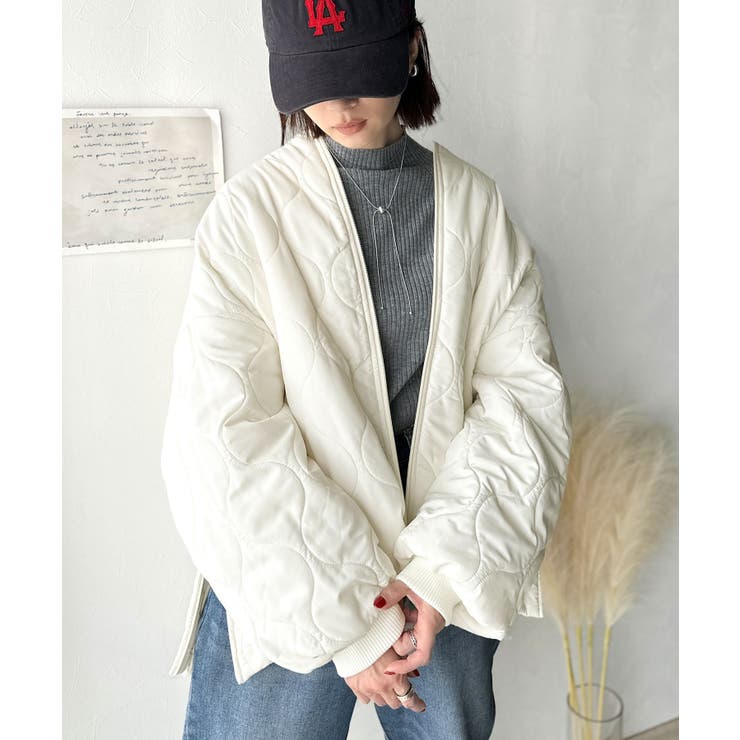 軽やかでこなれ感漂う万能アウター♪サイドファスナーキルティングジャケット | Classical Elf  | 詳細画像3 