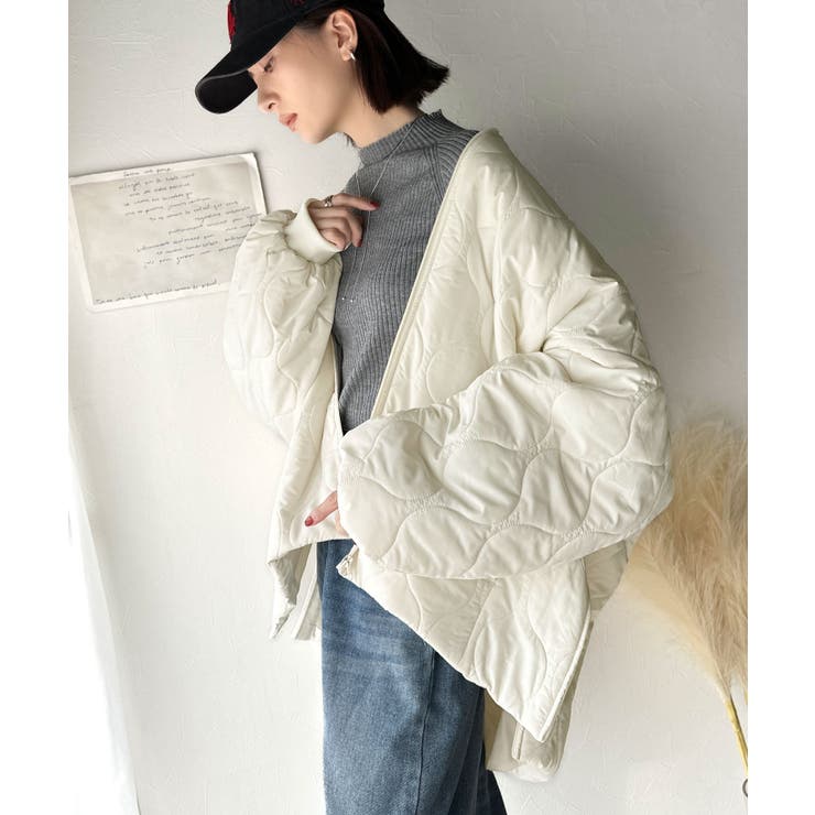 軽やかでこなれ感漂う万能アウター♪サイドファスナーキルティングジャケット | Classical Elf  | 詳細画像4 