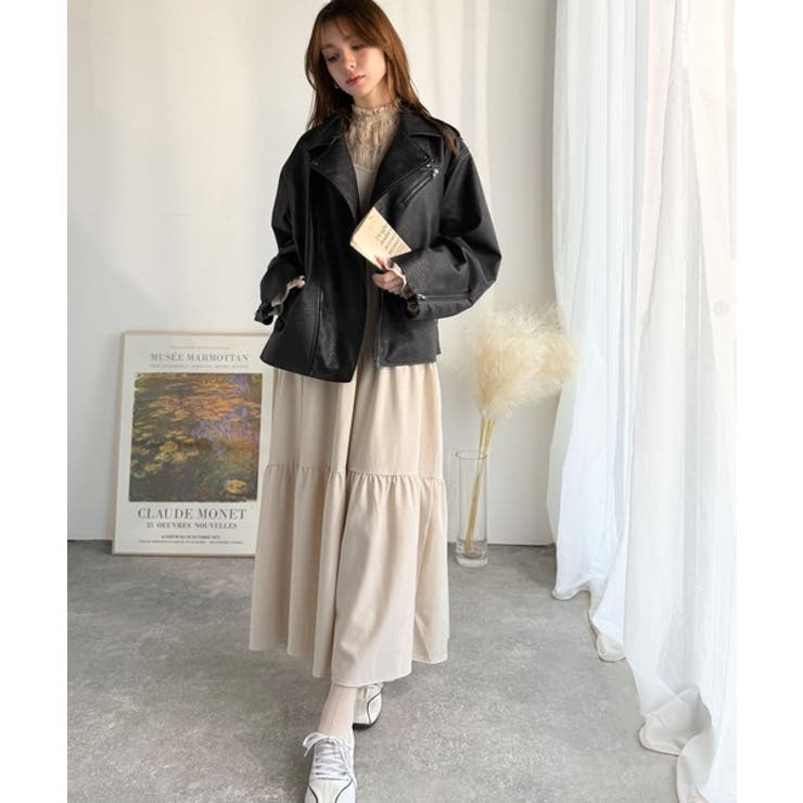 甘さ控えめ、無敵の女っぽさ。フェイクレザーダブルライダースジャケット | Classical Elf  | 詳細画像9 