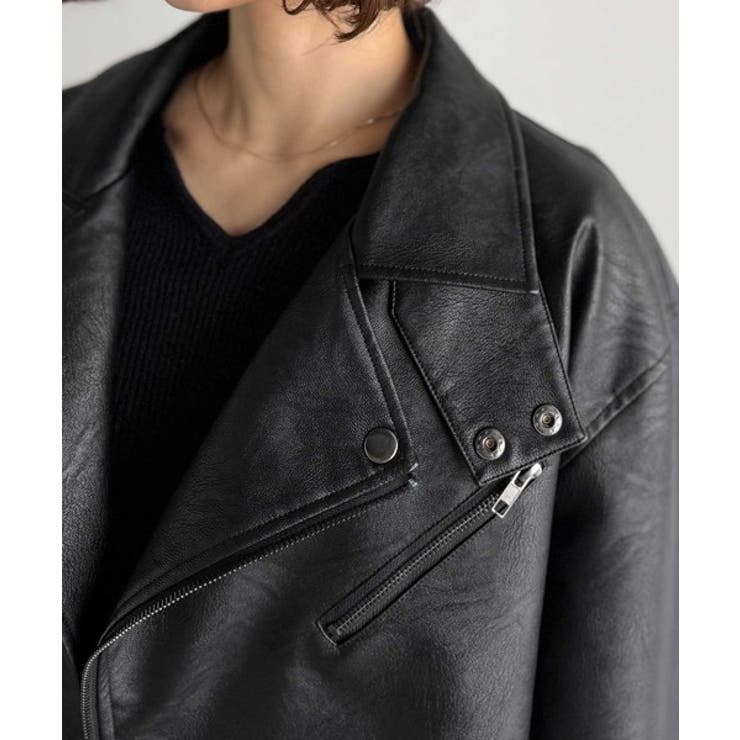 甘さ控えめ、無敵の女っぽさ。フェイクレザーダブルライダースジャケット | Classical Elf  | 詳細画像20 