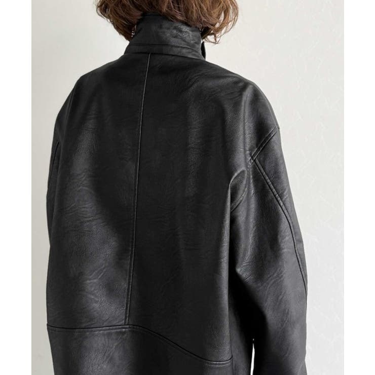 甘さ控えめ、無敵の女っぽさ。フェイクレザーダブルライダースジャケット | Classical Elf  | 詳細画像23 