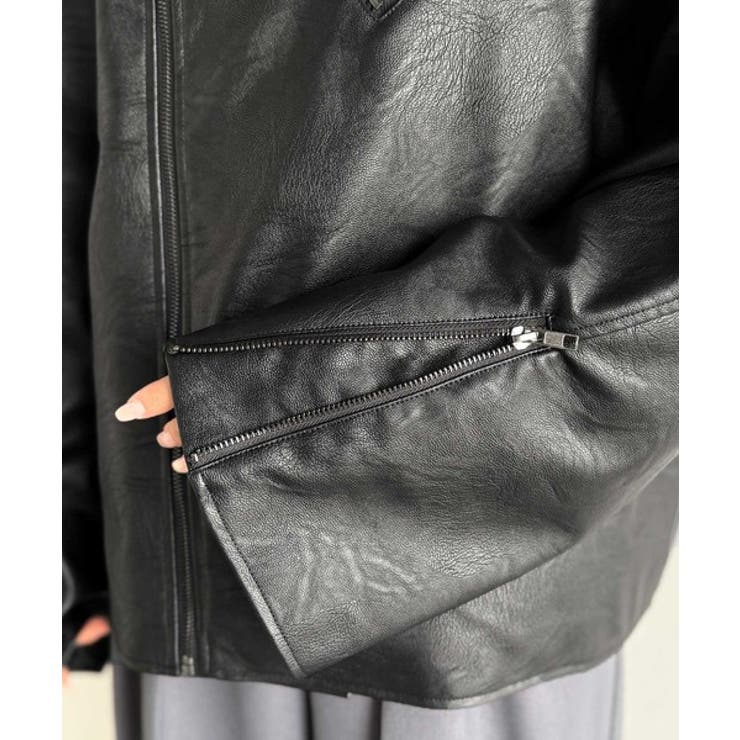 甘さ控えめ、無敵の女っぽさ。フェイクレザーダブルライダースジャケット | Classical Elf  | 詳細画像24 