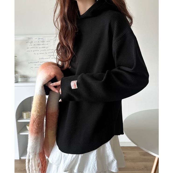 大人の洗練された日常を。ヘビーウェイトワッフルフーディー | Classical Elf  | 詳細画像15 