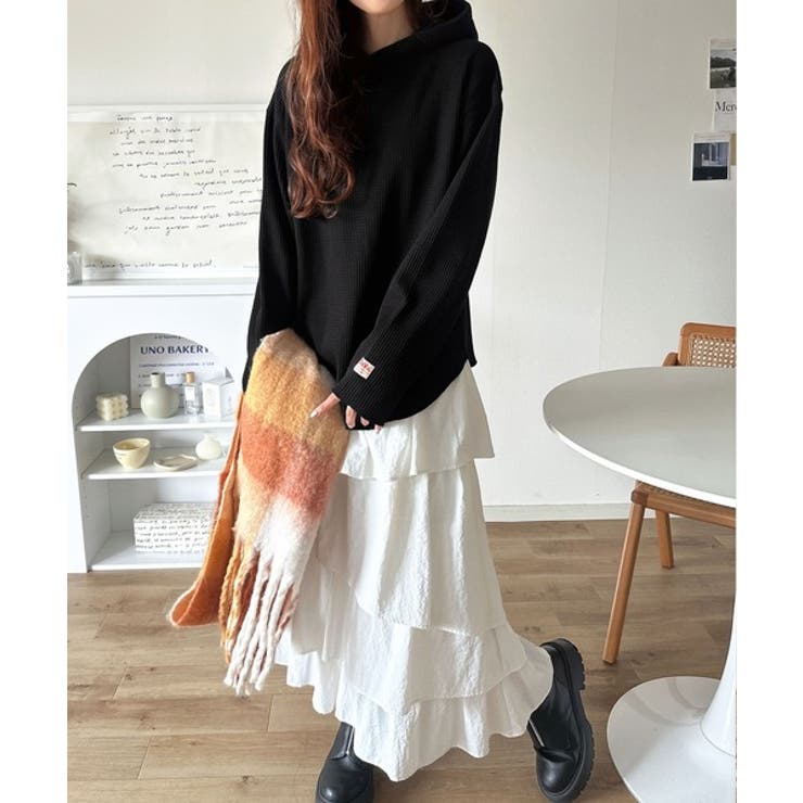 大人の洗練された日常を。ヘビーウェイトワッフルフーディー | Classical Elf  | 詳細画像16 