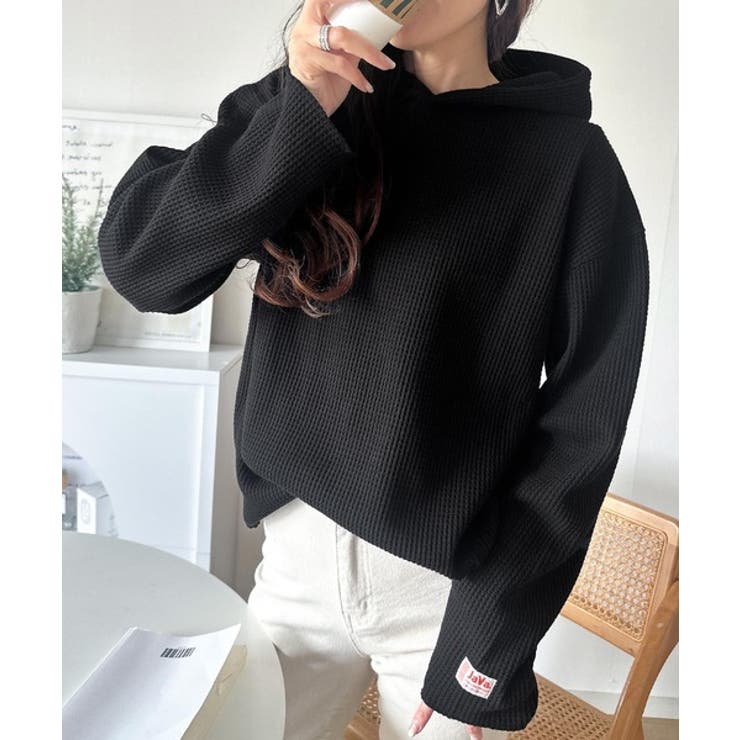 大人の洗練された日常を。ヘビーウェイトワッフルフーディー | Classical Elf  | 詳細画像18 