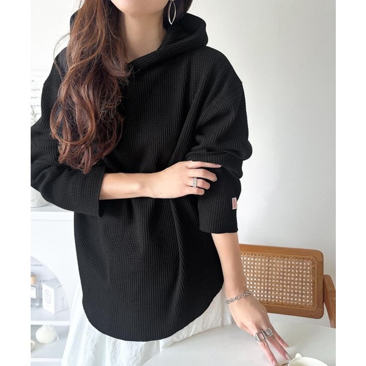 大人の洗練された日常を。ヘビーウェイトワッフルフーディー | Classical Elf  | 詳細画像19 