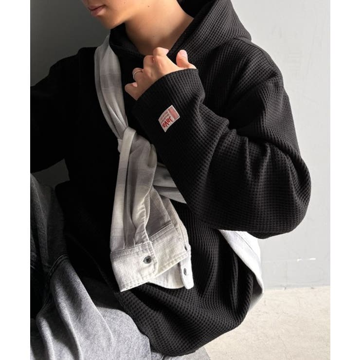 大人の洗練された日常を。ヘビーウェイトワッフルフーディー | Classical Elf  | 詳細画像21 
