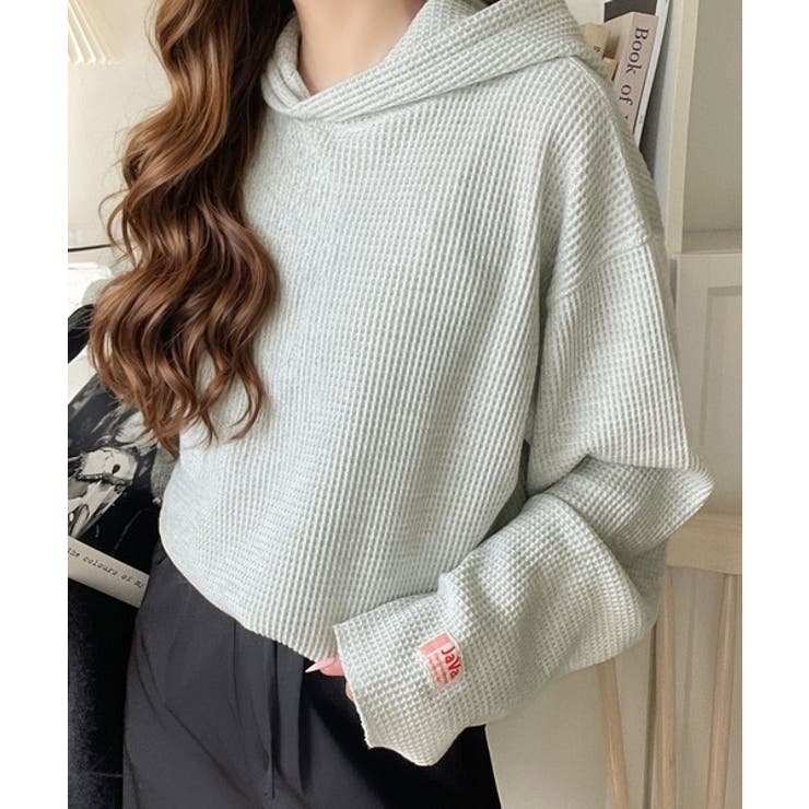 大人の洗練された日常を。ヘビーウェイトワッフルフーディー | Classical Elf  | 詳細画像25 