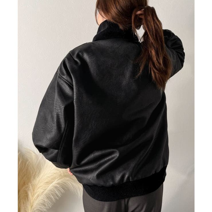 気分に合わせて変化を楽しむ。2wayフェイクレザー×ボアリバーシブルブルゾン | Classical Elf  | 詳細画像16 