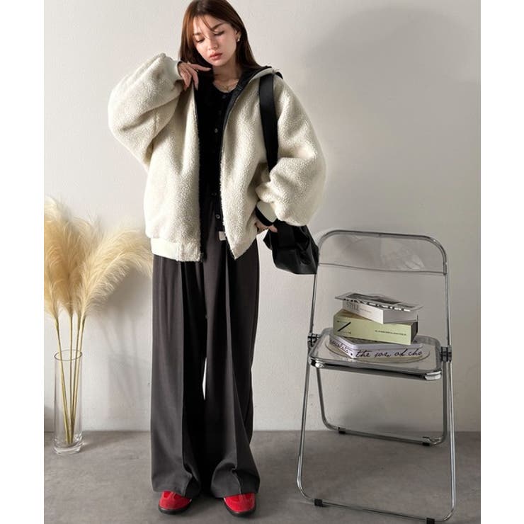 気分に合わせて変化を楽しむ。2wayフェイクレザー×ボアリバーシブルブルゾン | Classical Elf  | 詳細画像20 