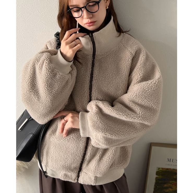 気分に合わせて変化を楽しむ。2wayフェイクレザー×ボアリバーシブルブルゾン | Classical Elf  | 詳細画像23 