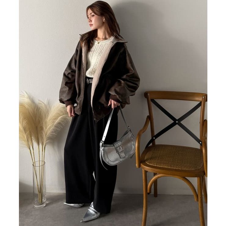 気分に合わせて変化を楽しむ。2wayフェイクレザー×ボアリバーシブルブルゾン | Classical Elf  | 詳細画像26 