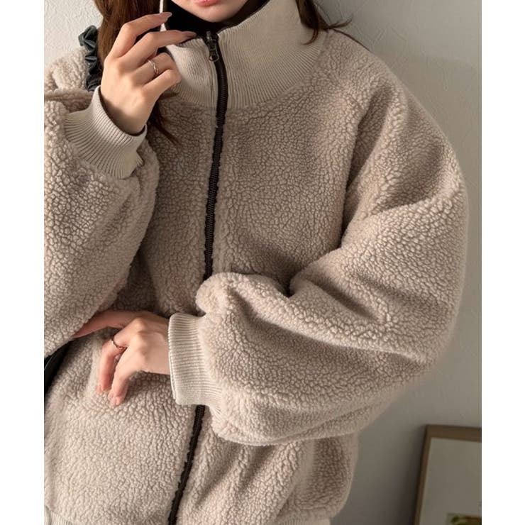 気分に合わせて変化を楽しむ。2wayフェイクレザー×ボアリバーシブルブルゾン | Classical Elf  | 詳細画像27 