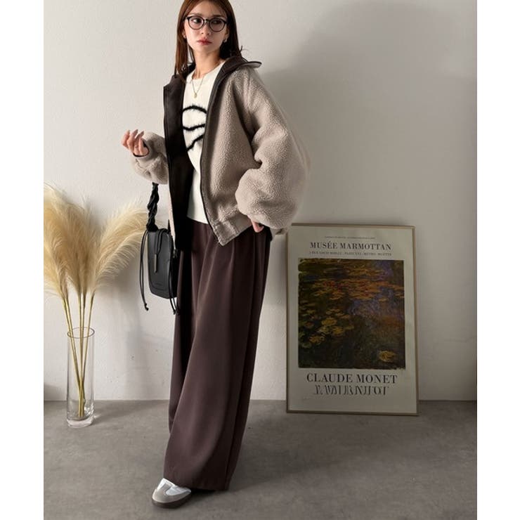 気分に合わせて変化を楽しむ。2wayフェイクレザー×ボアリバーシブルブルゾン | Classical Elf  | 詳細画像28 