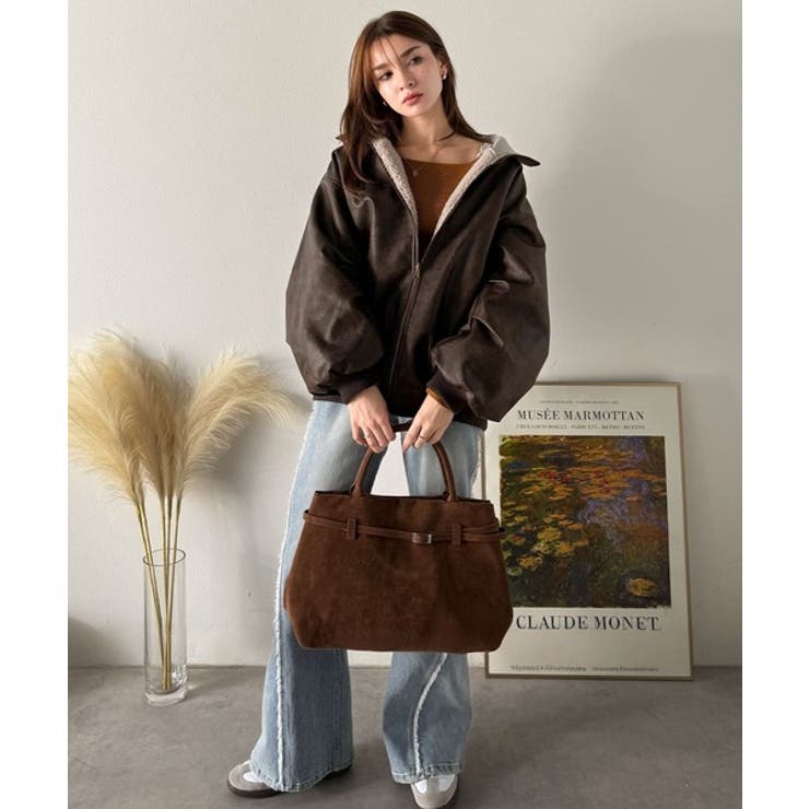 気分に合わせて変化を楽しむ。2wayフェイクレザー×ボアリバーシブルブルゾン | Classical Elf  | 詳細画像31 