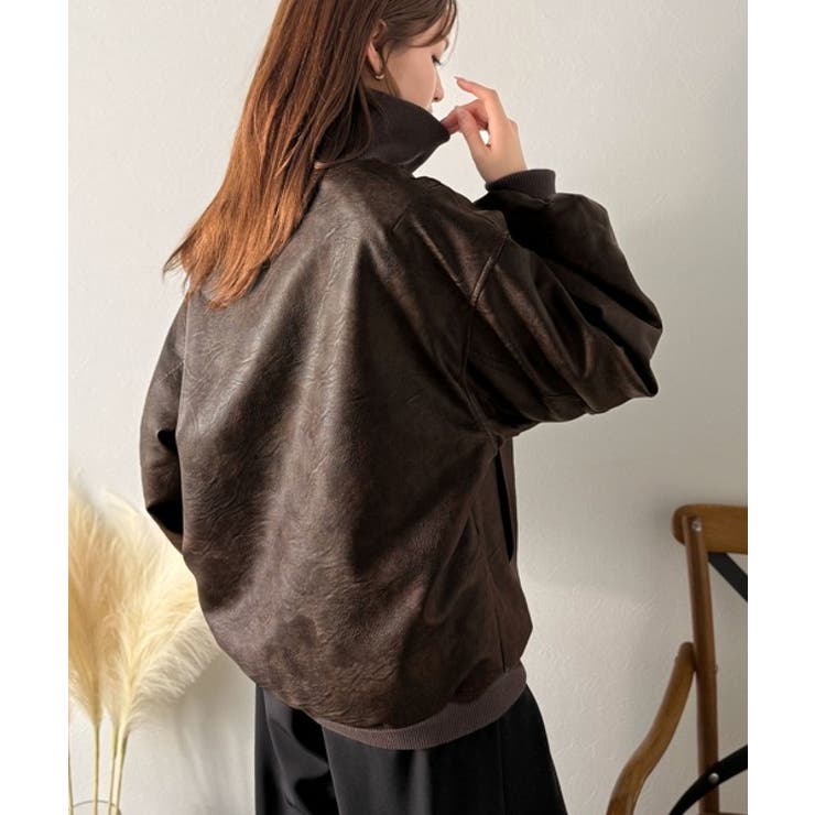 気分に合わせて変化を楽しむ。2wayフェイクレザー×ボアリバーシブルブルゾン | Classical Elf  | 詳細画像37 