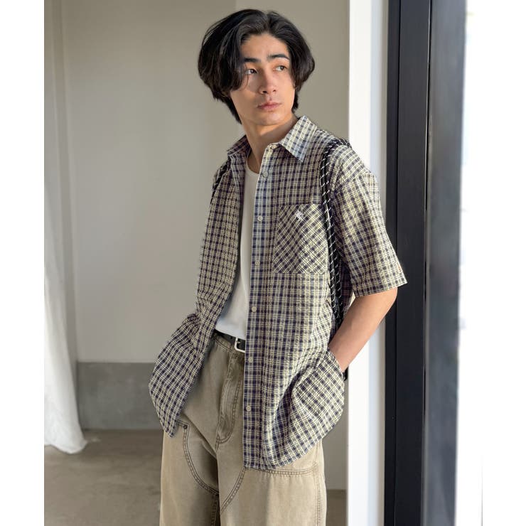 《JaVaジャバコラボ》ベーシックに、垢抜けを。胸ポケット刺繍サッカーチェックシ… | Classical Elf  | 詳細画像37 