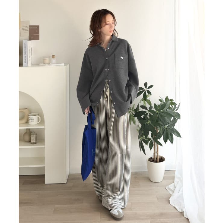 《JaVaジャバコラボ》サッと羽織って即サマになる！胸元刺繍ダンボール素材シャツ… | Classical Elf  | 詳細画像16 