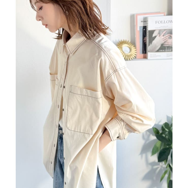 《JaVaジャバコラボ》ラフに羽織れる着回し力抜群の一枚◎綿100%ビックポケッ… | Classical Elf  | 詳細画像5 