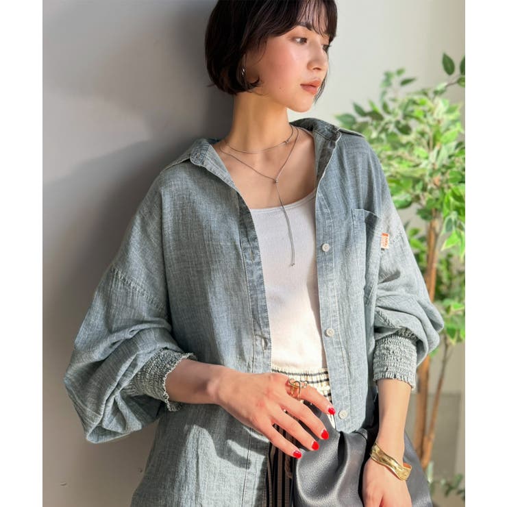 《JaVaジャバコラボ》サラッとコットン100％オーバーサイズ胸ポケットシアーデ… | Classical Elf  | 詳細画像10 