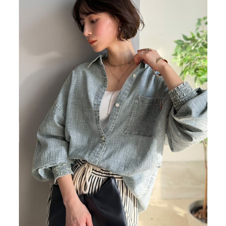 《JaVaジャバコラボ》サラッとコットン100％オーバーサイズ胸ポケットシアーデ… | Classical Elf  | 詳細画像11 