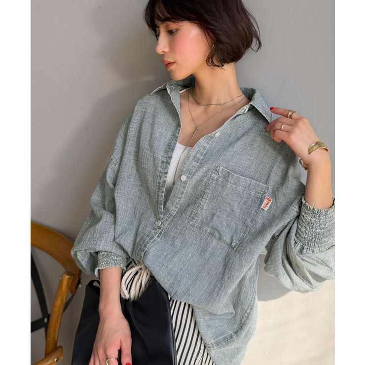 《JaVaジャバコラボ》サラッとコットン100％オーバーサイズ胸ポケットシアーデ… | Classical Elf  | 詳細画像13 