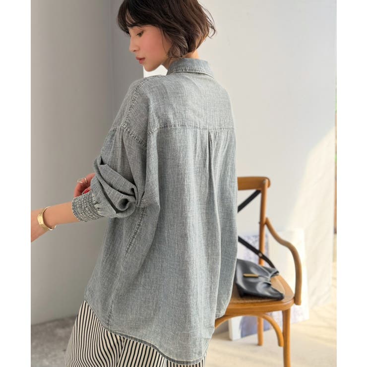 《JaVaジャバコラボ》サラッとコットン100％オーバーサイズ胸ポケットシアーデ… | Classical Elf  | 詳細画像15 