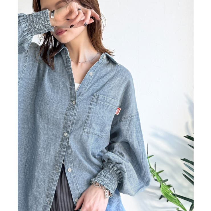 《JaVaジャバコラボ》サラッとコットン100％オーバーサイズ胸ポケットシアーデ… | Classical Elf  | 詳細画像16 