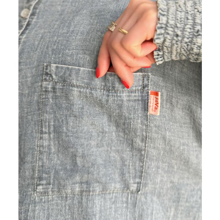 《JaVaジャバコラボ》サラッとコットン100％オーバーサイズ胸ポケットシアーデ… | Classical Elf  | 詳細画像27 